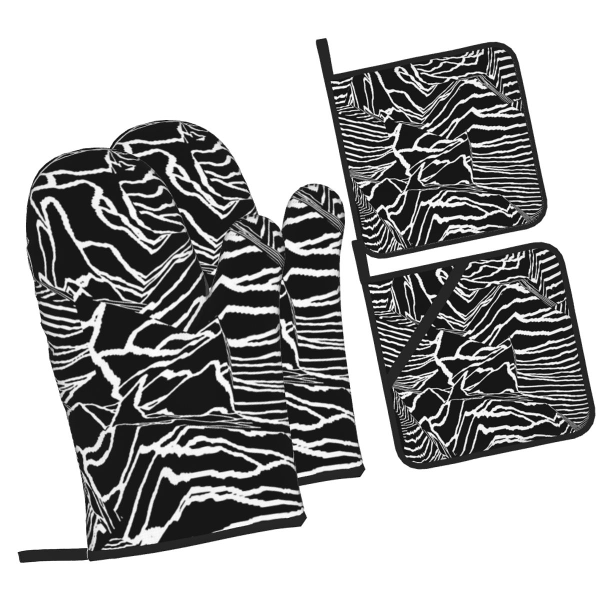 Kitchen Baking Ware - Joy Division Unknown Pleasures オーブンミットと鍋つかみ 4