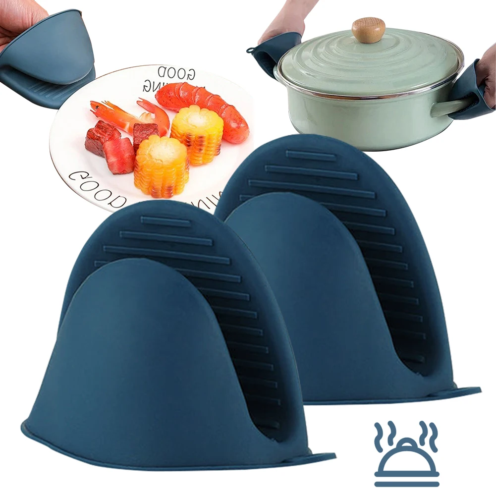 Kitchen Baking Ware - シリコン製オーブンミット、耐熱ピンチポットホルダー、滑り止めキッチン用手袋、調理、ベーキング、グリル、バーベキュー、揚げ物、鍋、フライパン用