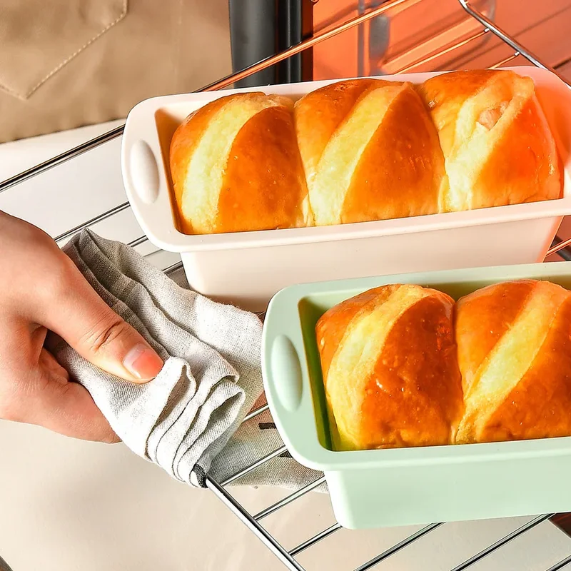 Kitchen Baking Ware - 長方形シリコンモールド キャンディトースト イースターパン DIY キッチン用品 ケーキベーキングパン
