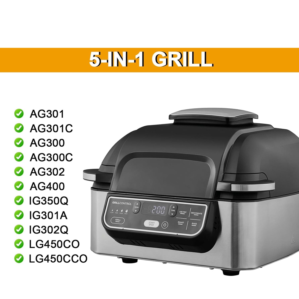 Ninja Air Fryer Af101 - M02K-ステンレス鋼スプラッターシールド&グリルプレートグレート Ninja Foodi 5-In-1 グリルパーツ AG301、AG400