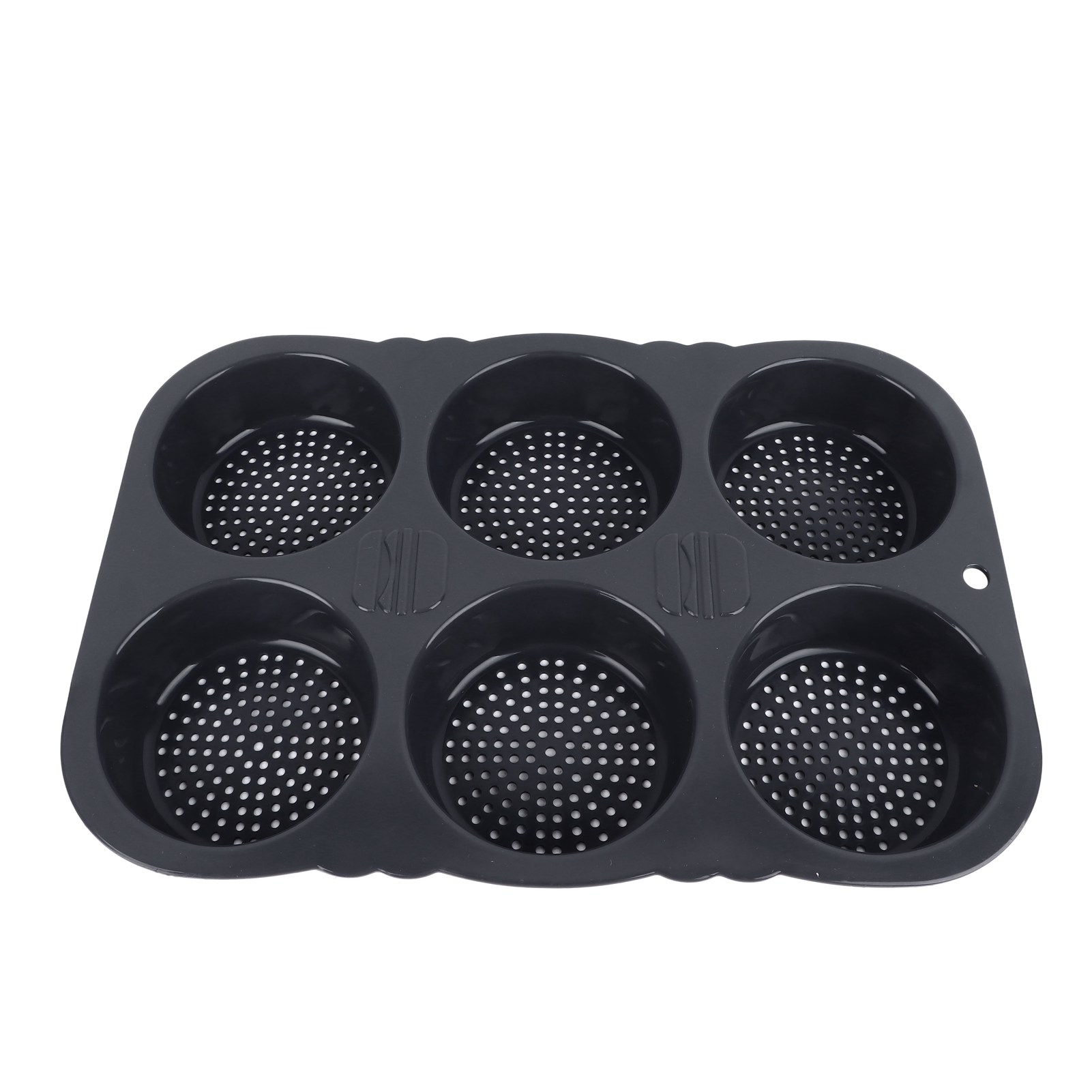Kitchen Baking Ware - 折りたたみ式耐熱ベーキングモールド、ハンバーガンバンパン、お手入れが簡単、キッチン用6キャビティ、電子レンジ