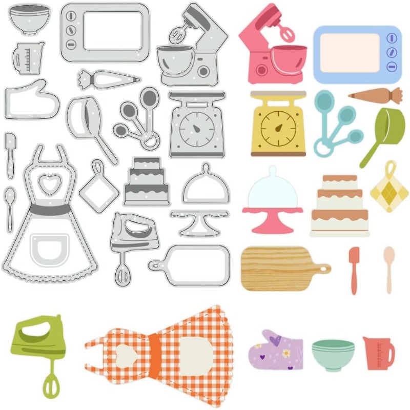 Kitchen Baking Ware - ベーキング、キッチン用品、エプロン、手袋、スクラップブッキング用の装飾的なエンボス鉛筆、フォトアルバム、1個