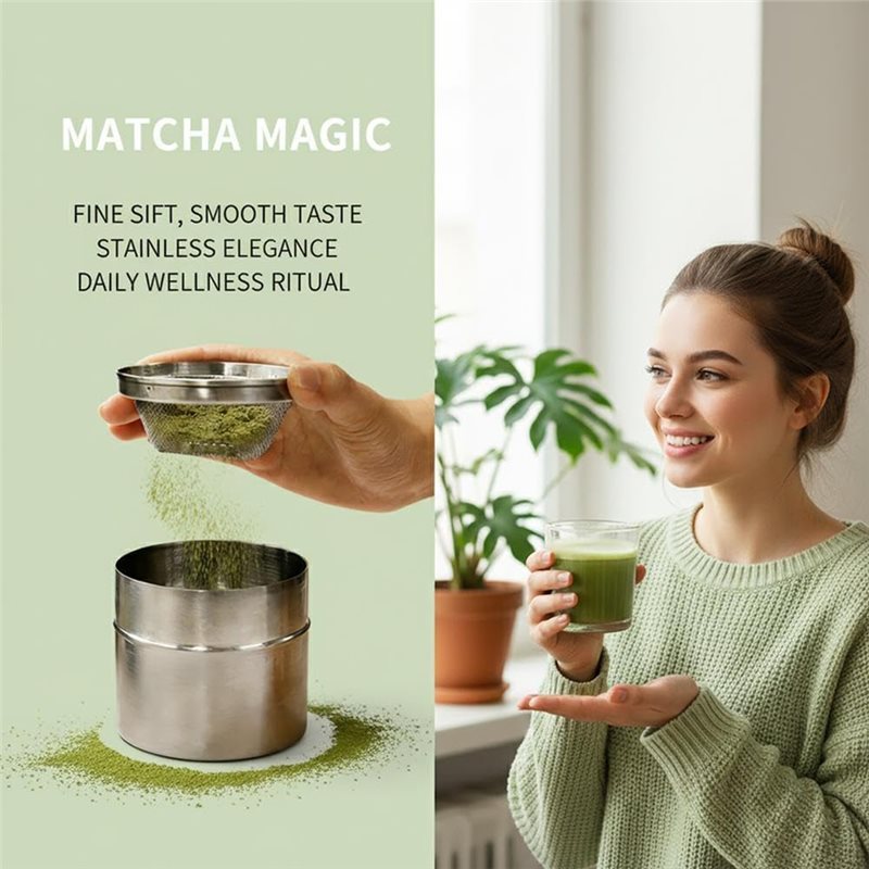 B23B ステンレス製キッチンベーキング用抹茶パウダーシフタ - Kitchen Baking Canisters のレビューと価格