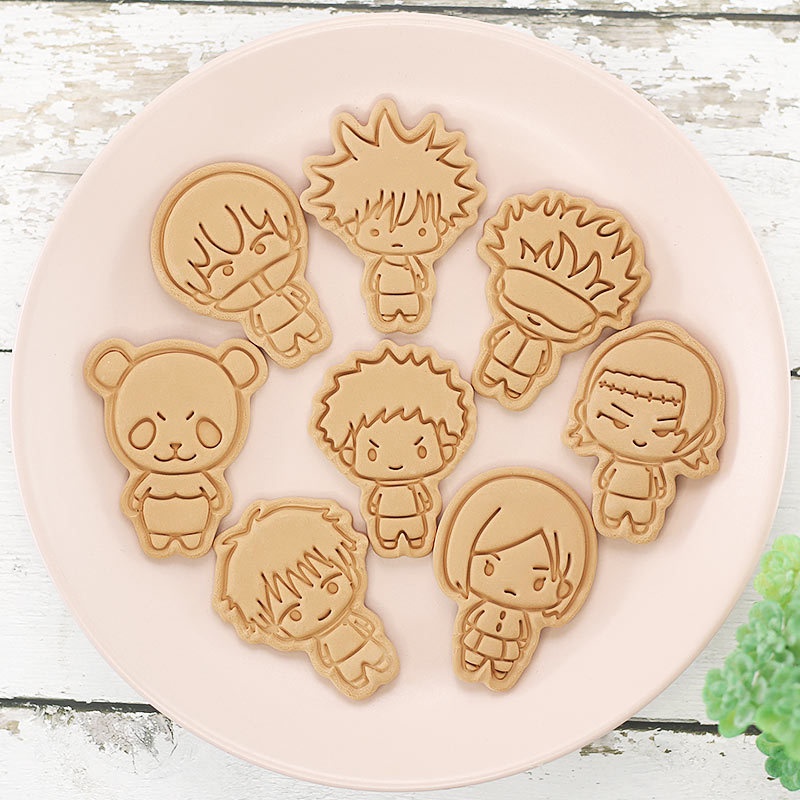8個入り 呪術廻戦 ケーキクッキーカッター アニメフィギュア - Baking Kitchen For Kids のレビューと価格