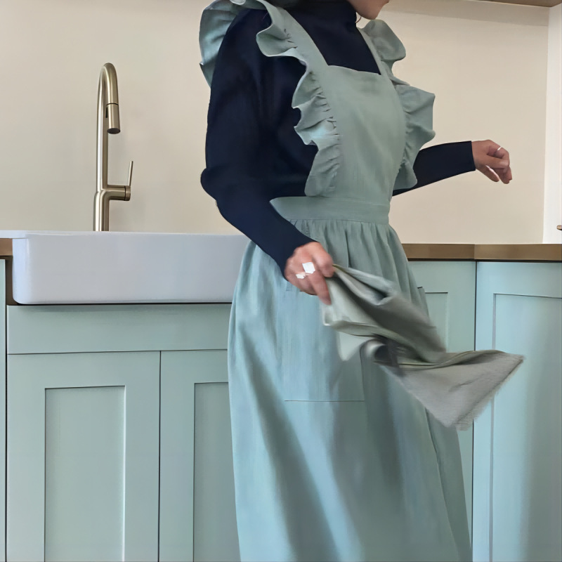 1PC フランス牧歌的な花屋芸術的なコットンリネンヴィンテー - Kitchen Baking Area のレビューと価格
