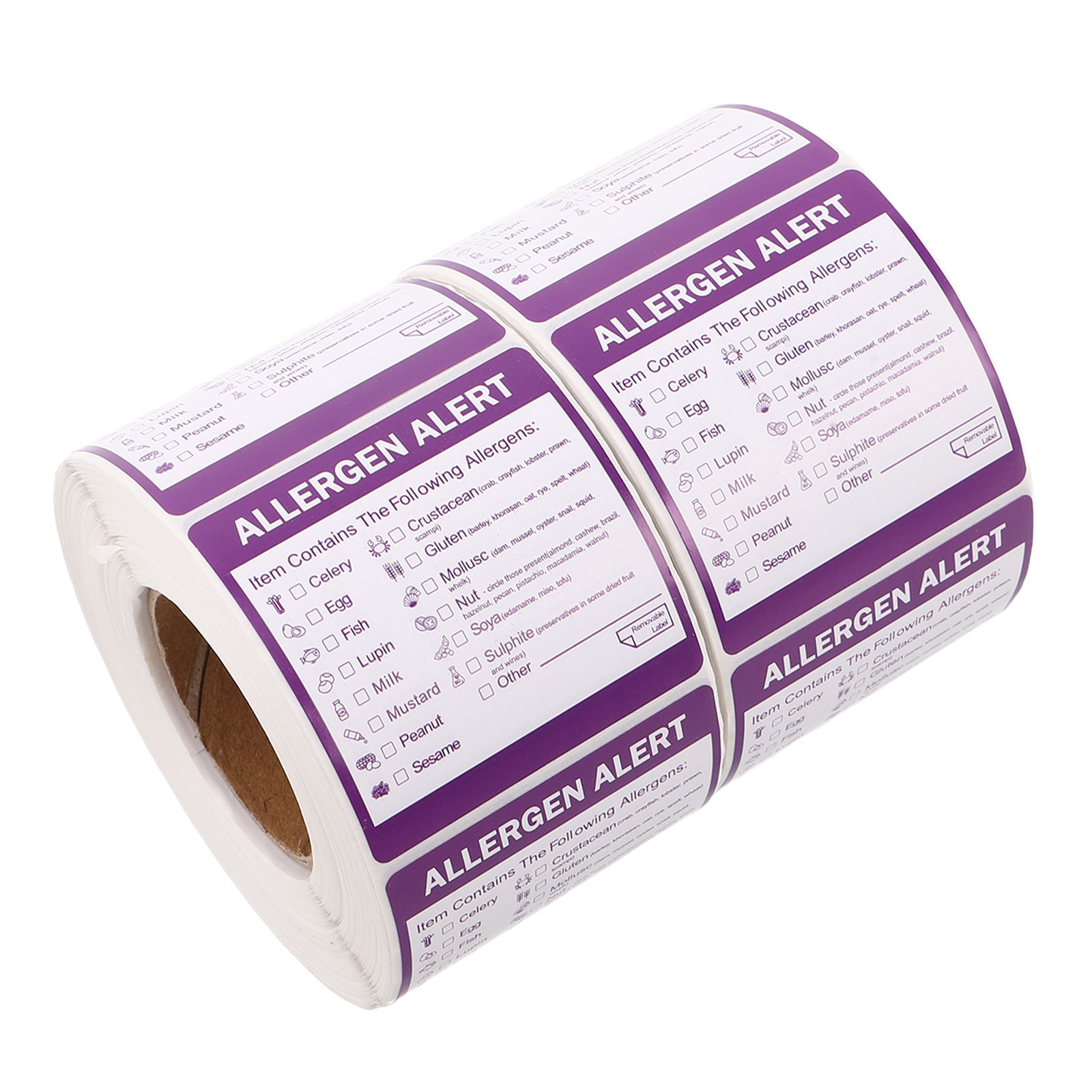 2 ロール 2 インチ アレルゲンラベルステッカー コンパク - Kitchen.Baking Labels のレビューと価格