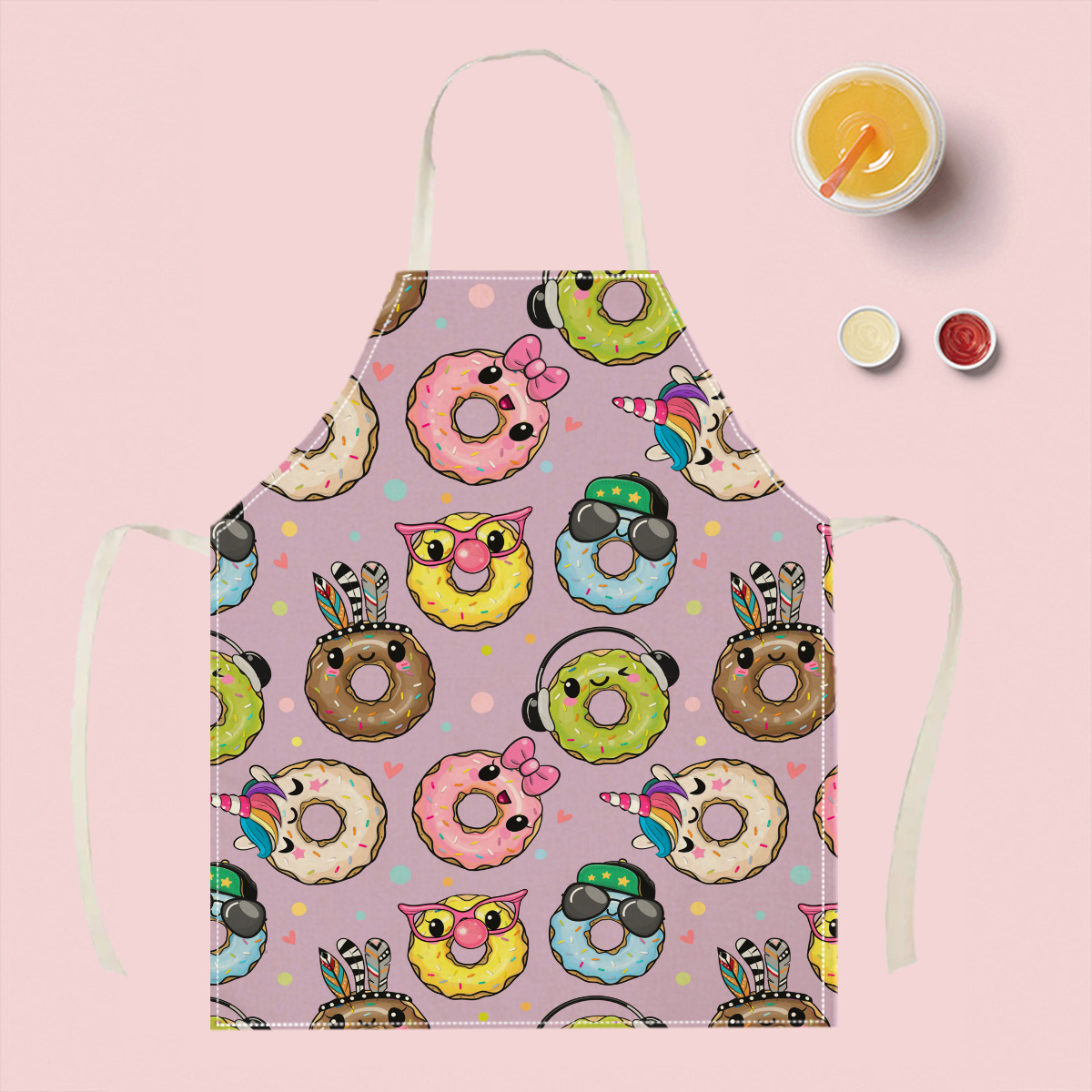 1pc かわいい漫画ドーナツエプロン面白いキッチンベーキング - Kitchen Baking Area Ideas のレビューと価格
