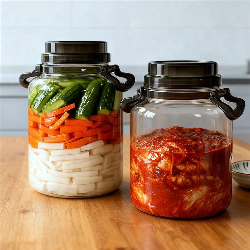 ABFU-発酵容器ジャー気密丸型保存容器ハンドル付きベーキン - Kitchen Baking Canisters のレビューと価格