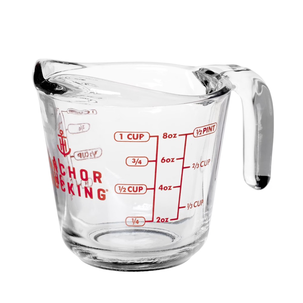 2個セットのガラス製計量カップ、持ちやすいハンドルと注ぎ口付 - Kitchen Baking Area のレビューと価格