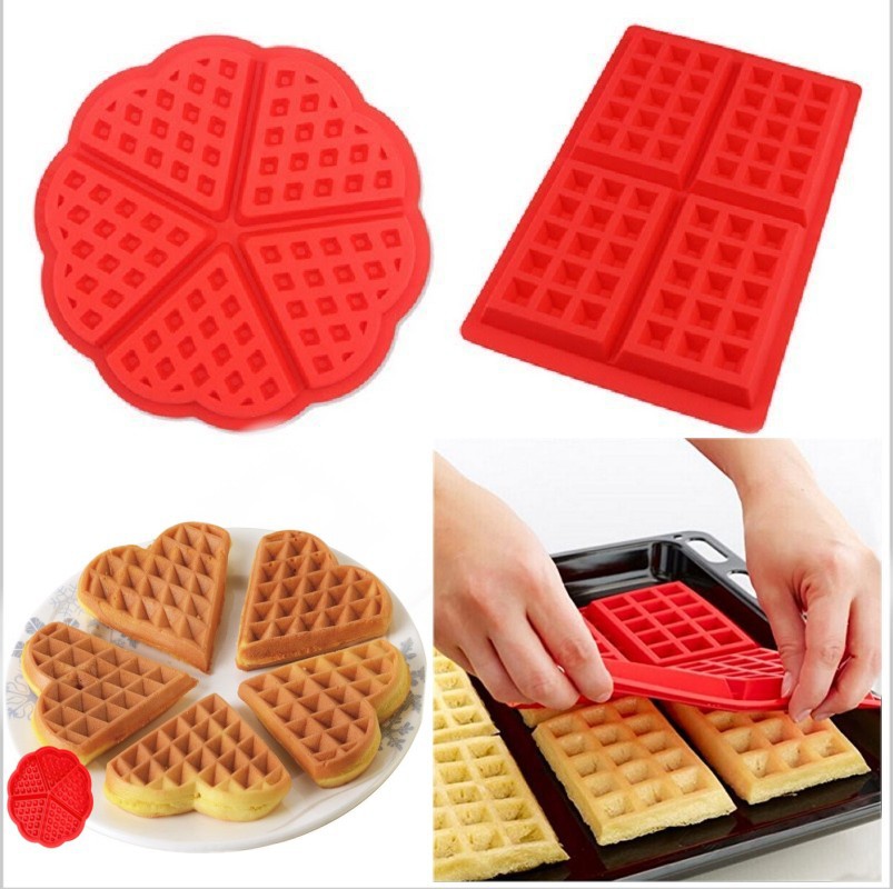 食品グレードのシリコーンワッフル型 DIY ケーキ型 ノンス - Kitchen Baking Kit のレビューと価格