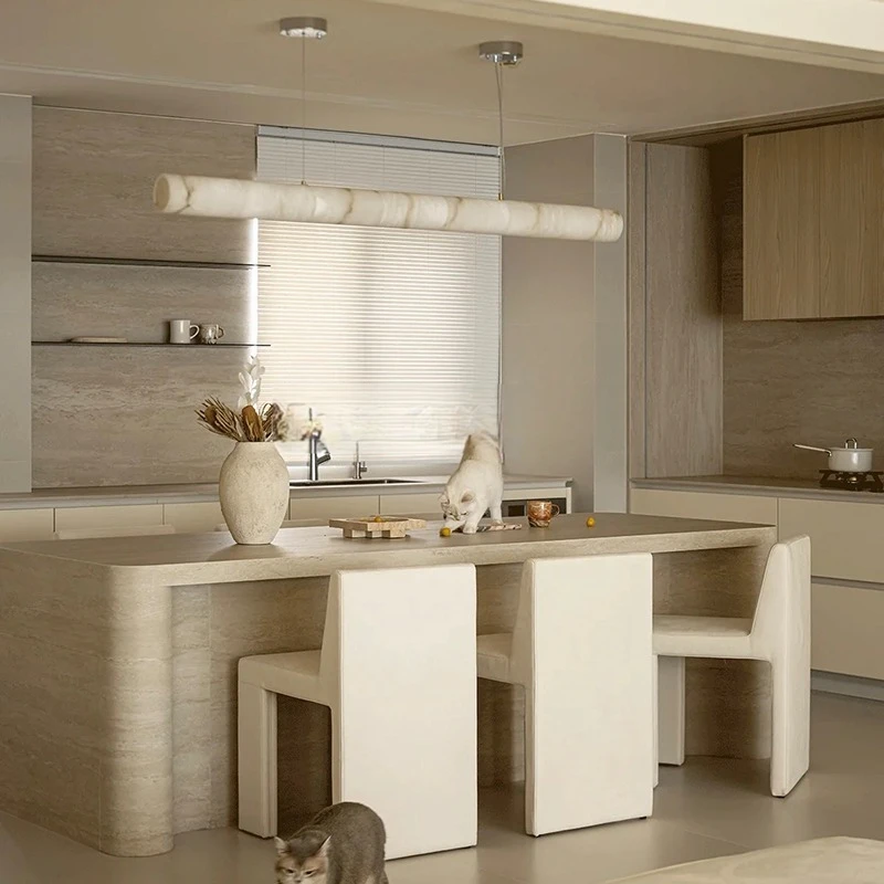 ミニマリストラグジュアリー大理石ハンギングランプ調光可能LE - Kitchen Island Baking Table のレビューと価格