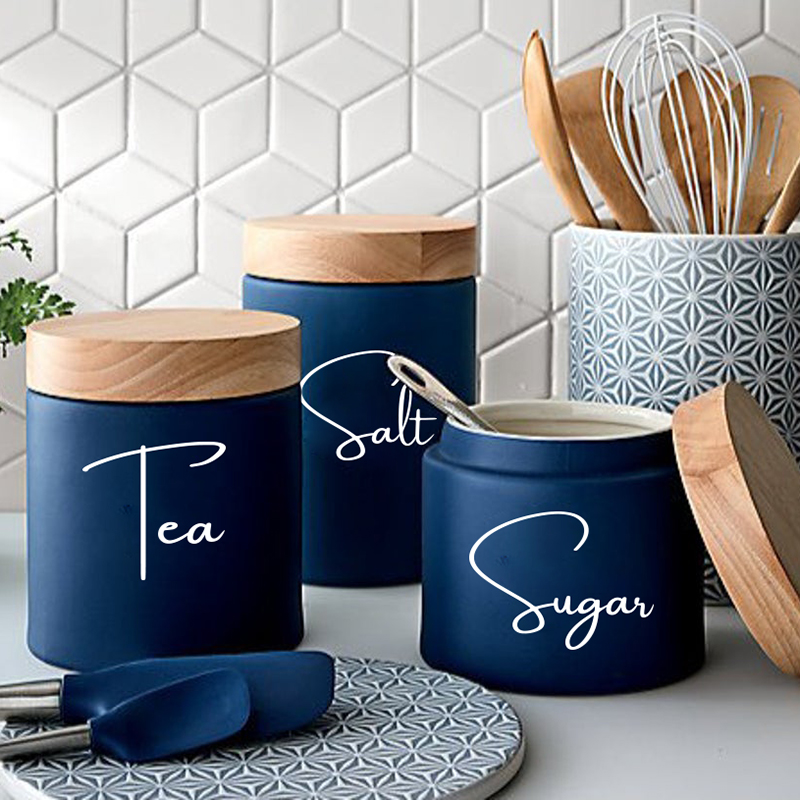8 個キッチン整理キャニスタージャーラベルステッカーデカール - Kitchen.Baking Labels のレビューと価格
