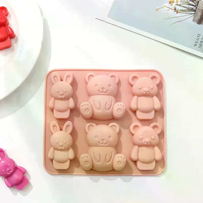 /PFU/シリコンモールドかわいい漫画の動物チョコレートケー - Baking Kitchen For Kids のレビューと価格