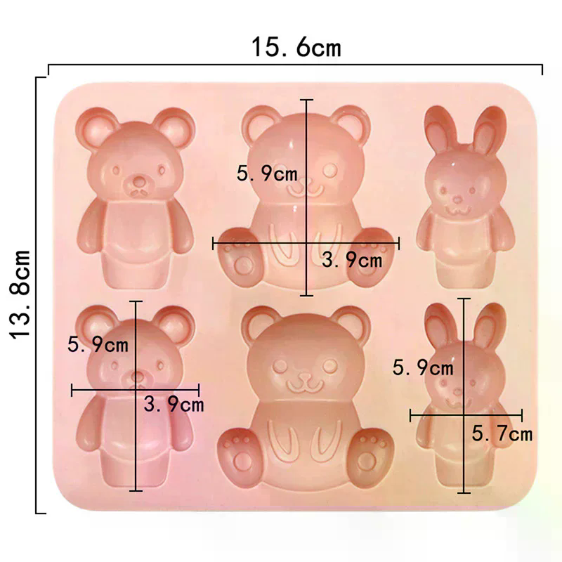 /PFU/シリコンモールドかわいい漫画の動物チョコレートケー - Baking Kitchen For Kids のレビューと価格