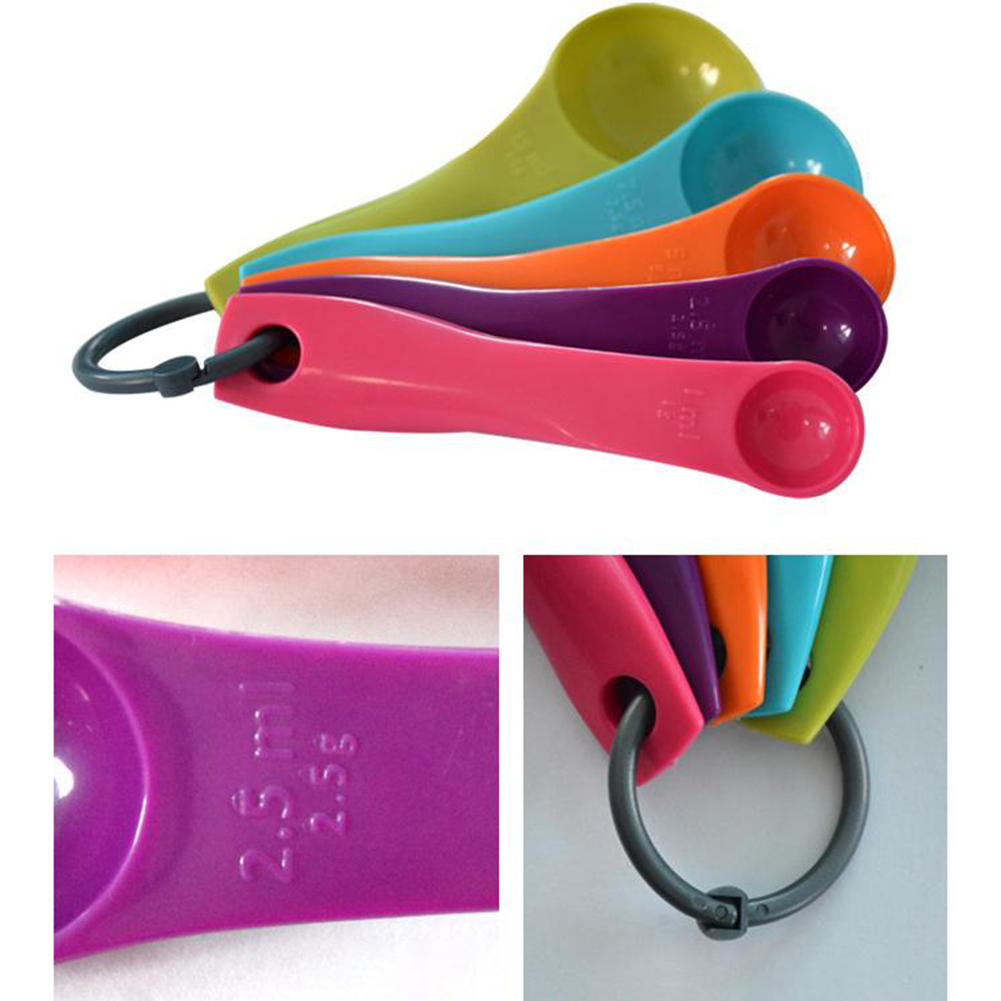 5 ピースカラフルな塩油スプーン素敵なキッチン Colorw - Kitchen Baking Utensil Set のレビューと価格