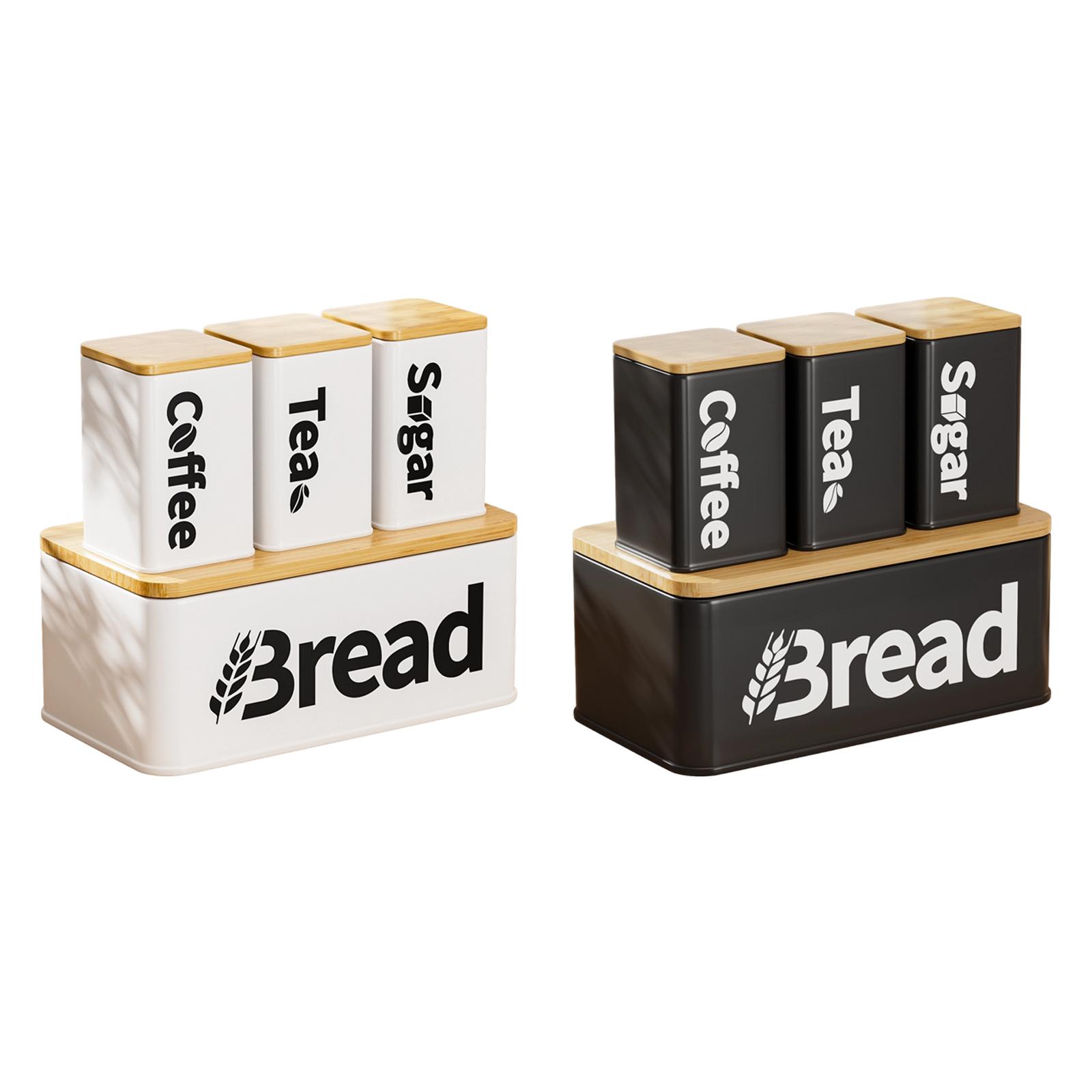 鉄製竹模様パン収納ボックスオーガナイザー、焼き菓子ホルダー、 - Kitchen Baking Canisters のレビューと価格