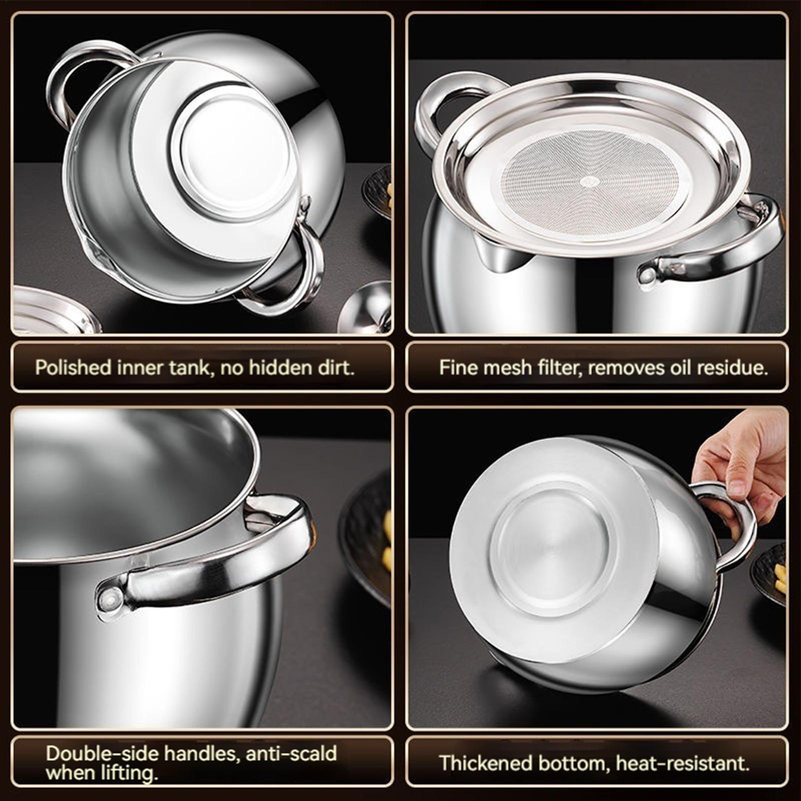 ステンレス製ベーコン油保存容器、ストレーナー付き蓋付きグリー - Kitchen Baking Canisters のレビューと価格