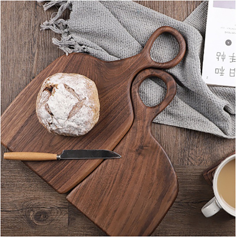 ブラックウォールナット固体まな板木製トレイピザボードまな板キ - Kitchen Baking Area のレビューと価格