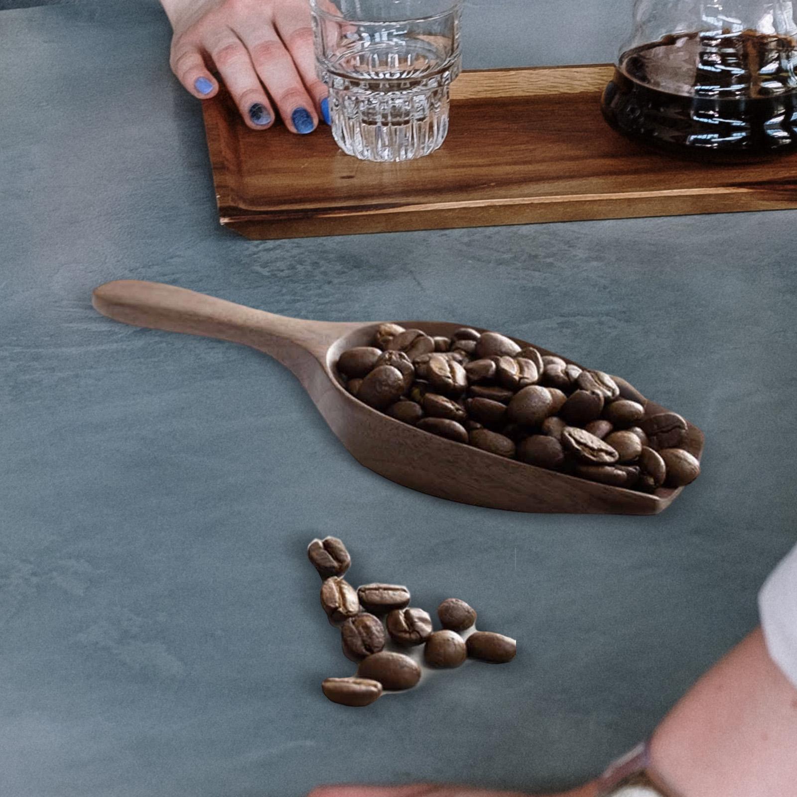 無垢材コーヒースプーン、小型キッチンスコップ、茶葉、砂糖、塩 - Kitchen Baking Canisters のレビューと価格