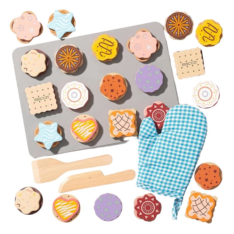 WOWFU-木製クッキーごっこ遊びセット 子供用 キッチンご - Baking Kitchen For Kids のレビューと価格