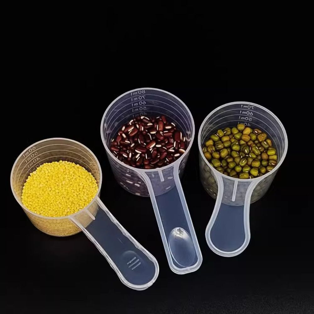 5 ピース/セット透明プラスチックスプーン測定平底スプーンス - Kitchen Baking Kit のレビューと価格