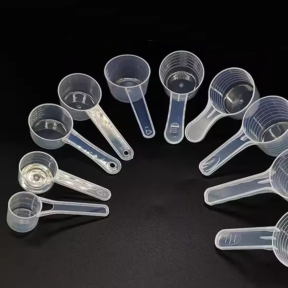 5 ピース/セット透明プラスチックスプーン測定平底スプーンス - Kitchen Baking Kit のレビューと価格