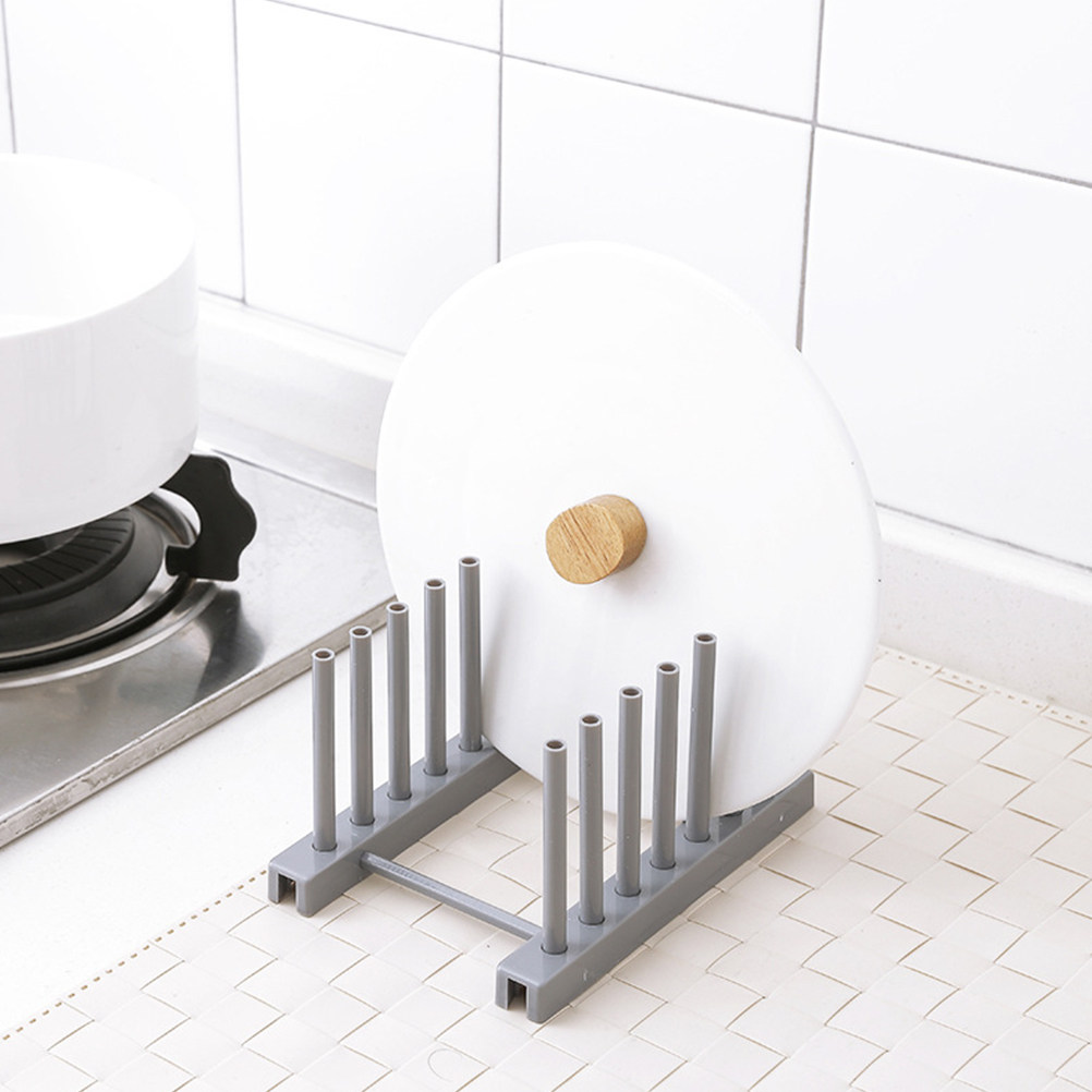 グレーのプラスチック製食器乾燥棚 キッチン収納オーガナイザー - Kitchen Baking Cupboard のレビューと価格