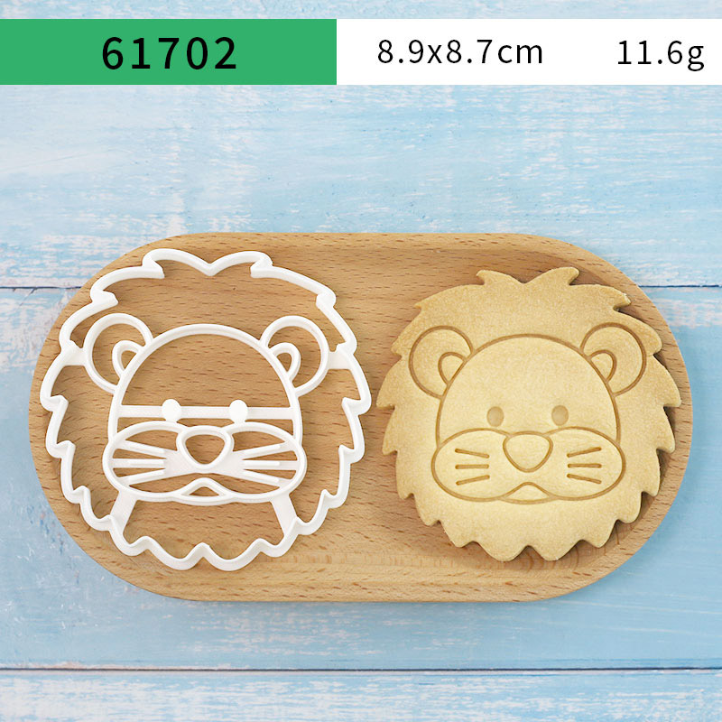 4個入り動物型クッキーカッターセット 3Dキュートなライオン - Kitchen Baking Kit のレビューと価格