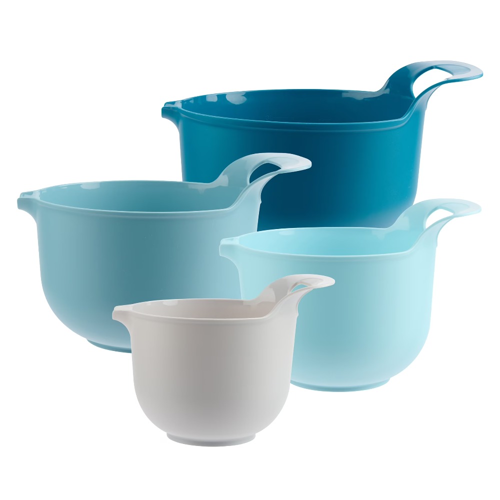 ネスティングプラスチック製ミキシングボウル 4個セット 注ぎ - Kitchen Baking Utensil Set のレビューと価格