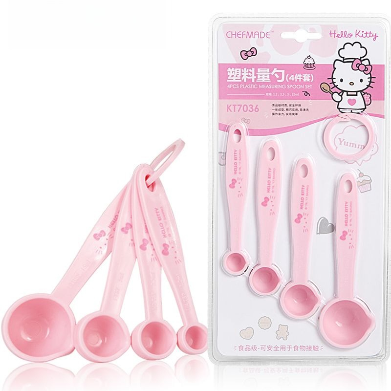 ハローキティプリント計量スプーンセット、かわいい漫画風キッチ - Kitchen Baking Kit のレビューと価格