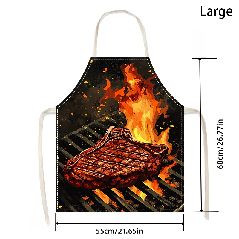 1枚入りBBQステーキエプロン、炎模様プリント入り、キッチン - Kitchen Baking Area Ideas のレビューと価格