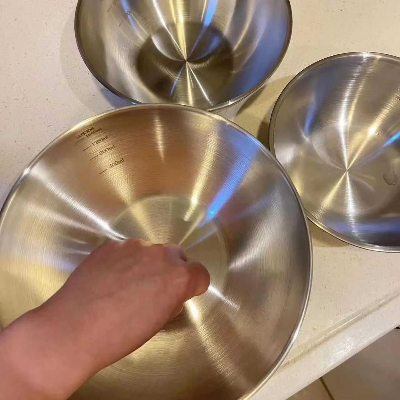 1～3個のステンレス製ボウルセット、計量機能付き、調理、ベー - Kitchen Baking Kit のレビューと価格