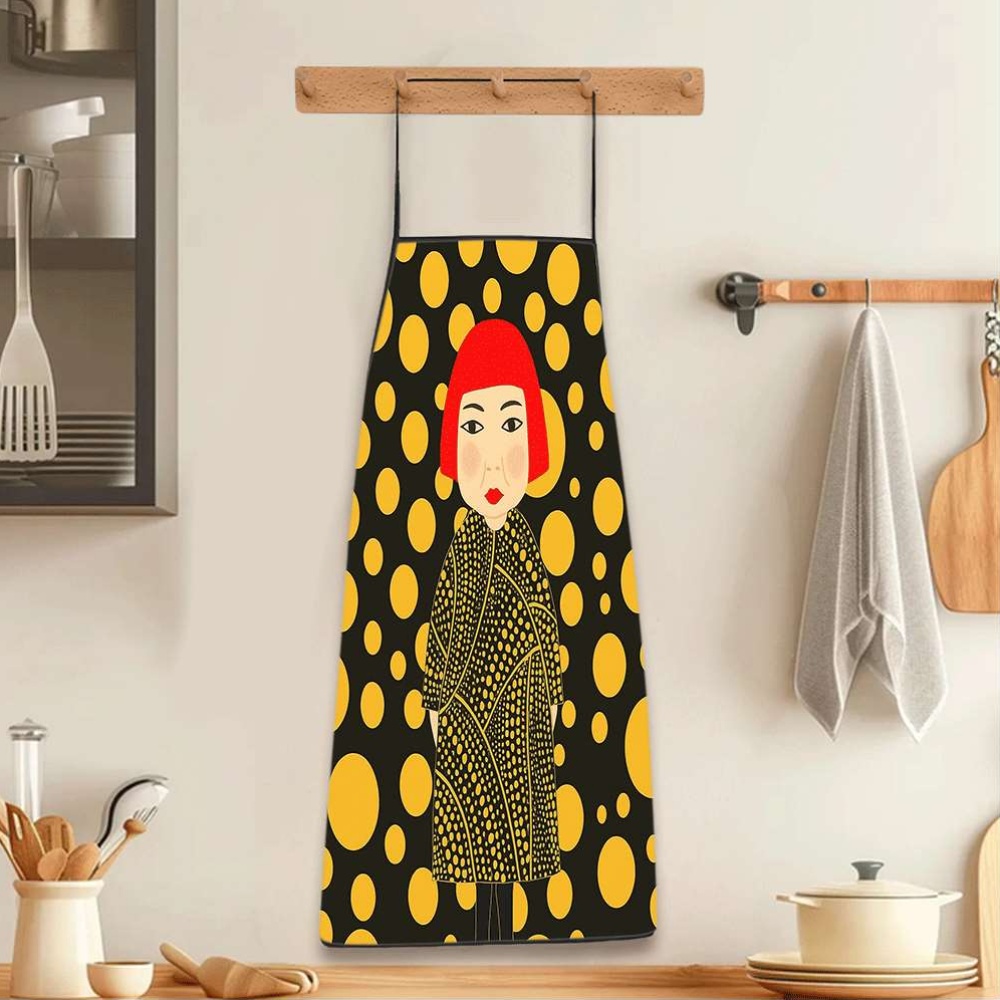 楽しいポップアートをテーマにしたエプロン1枚、赤毛の女性と黄 - Kitchen Baking Gift Ideas のレビューと価格