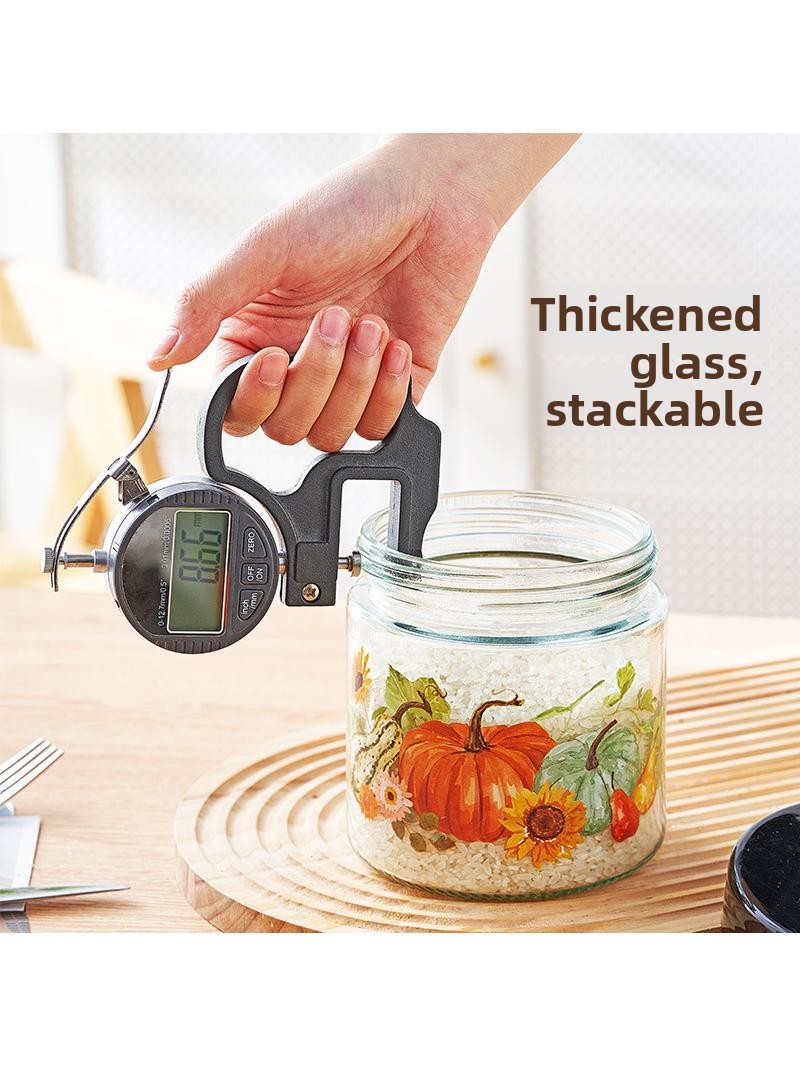 厚みのあるガラス密封保存瓶茶葉容器透明カバー焼き花ナッツ保存 - Kitchen Baking Canisters のレビューと価格