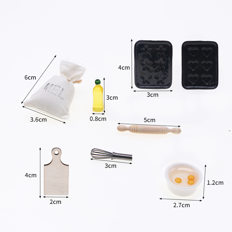 8つのドールハウス調理器具キッチン用品ベーキングパンオイル小 - Kitchen Baking Ware のレビューと価格