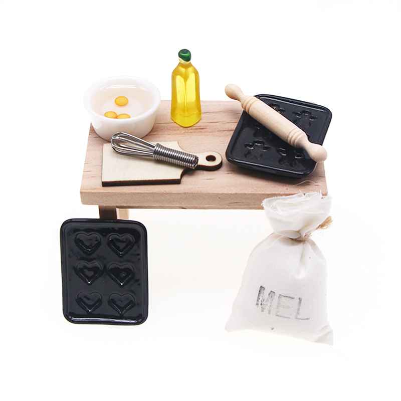 8つのドールハウス調理器具キッチン用品ベーキングパンオイル小 - Kitchen Baking Ware のレビューと価格