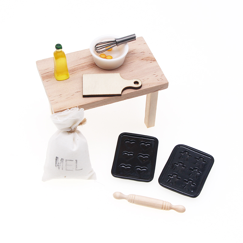 8つのドールハウス調理器具キッチン用品ベーキングパンオイル小 - Kitchen Baking Ware のレビューと価格