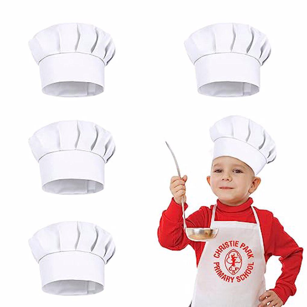 4個入り ホワイトパーティーキャップハット コスチューム キ - Baking Kitchen For Kids のレビューと価格
