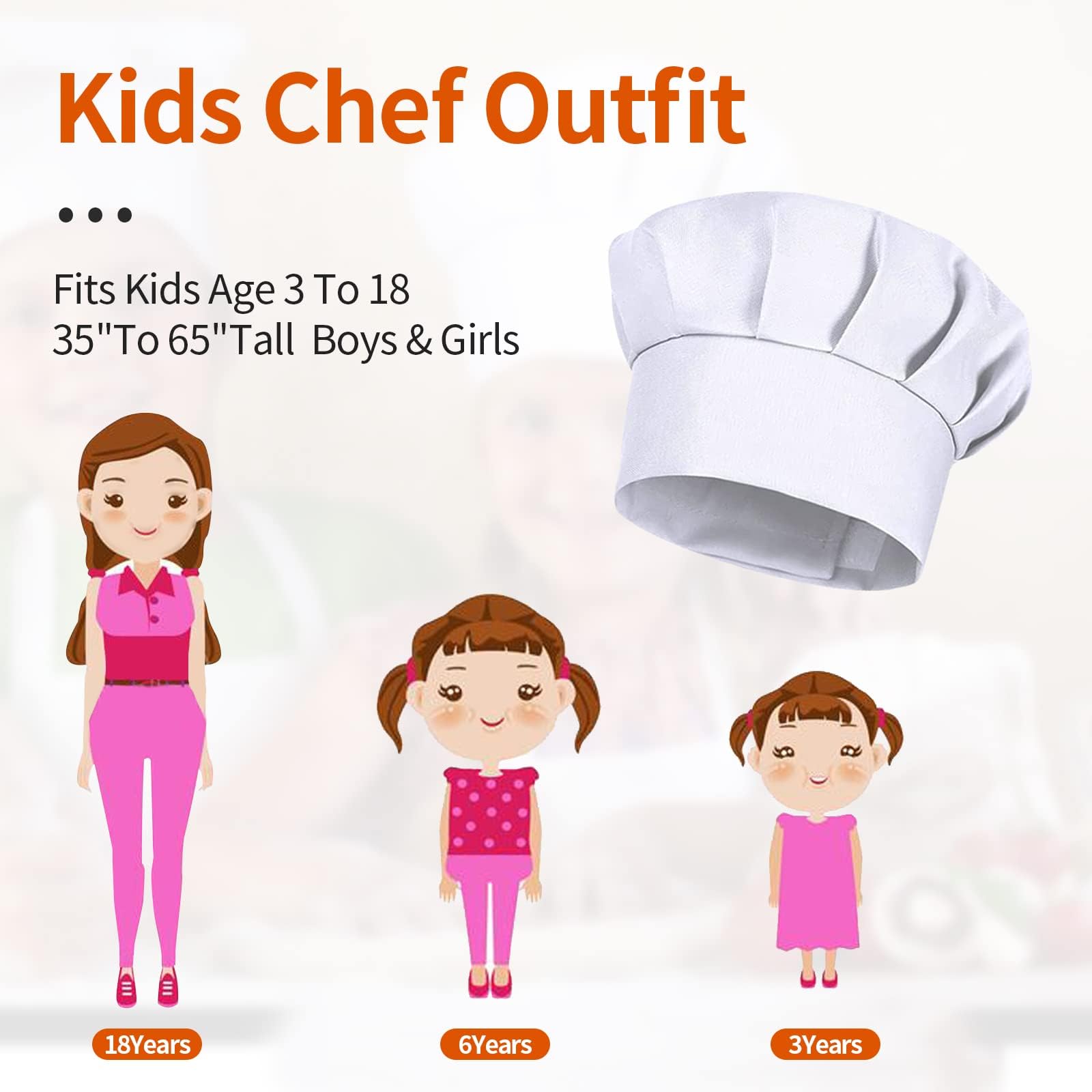 4個入り ホワイトパーティーキャップハット コスチューム キ - Baking Kitchen For Kids のレビューと価格