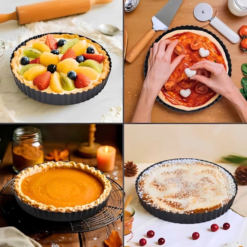 1個入り 取り外し可能な底面溝付きタルトパン ノンスティック - Kitchen Baking Ware のレビューと価格