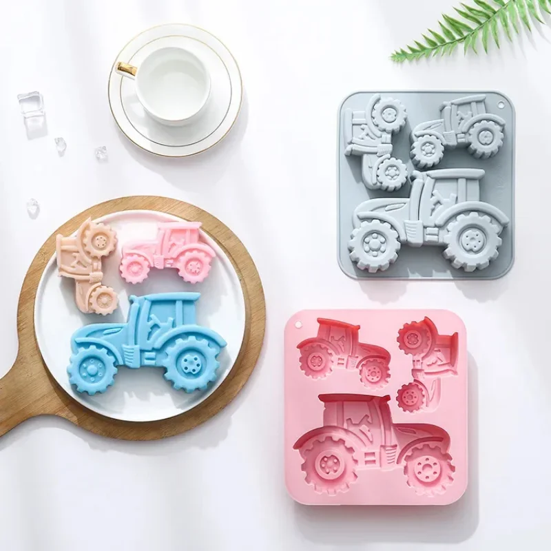 3つの異なるサイズのトラクターシリコン型、クリエイティブケー - Kitchen Baking Ware のレビューと価格