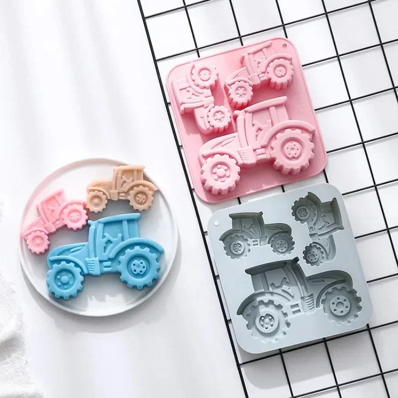 3つの異なるサイズのトラクターシリコン型、クリエイティブケー - Kitchen Baking Ware のレビューと価格