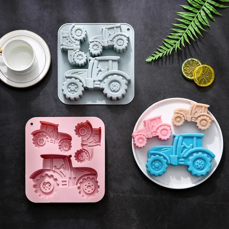 3つの異なるサイズのトラクターシリコン型、クリエイティブケー - Kitchen Baking Ware のレビューと価格