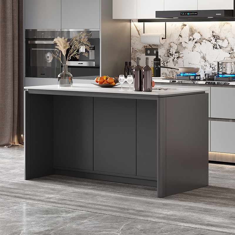 キッチンアイランドキャビネット個別ライト高級スレート素材テー - Kitchen Island Baking Table のレビューと価格